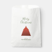 赤いクリスマスツリー フェイバーバッグ (正面)