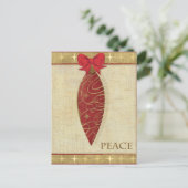 赤いクリスマスデコレーションラブ シーズンポストカード (スタンド正面)