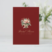 赤いクリスマスデコールブライダルシャワーの招待状 招待状 (スタンド正面)