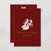 赤いクリスマスデコールブライダルシャワーの招待状 招待状 (正面/裏面)