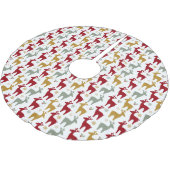赤いクリスマストナカイのパターン#12 ID1009 ブラッシュドポリエステルツリースカート (アングル)