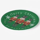 赤いクリスマスナッツクラッカーが好きに ペーパープレート (アングル)