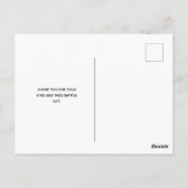 赤いクリスマスハットに可愛い白い犬 ポストカード (裏面)