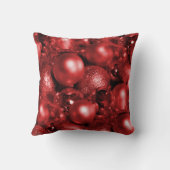 赤いクリスマスバウブル クッション (裏面)