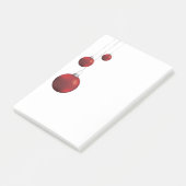 赤いクリスマスバウブル ポストイット (アングル)