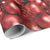 赤いクリスマスバウブル ラッピングペーパー (ロールコーナー)