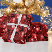 赤いクリスマスバウブル