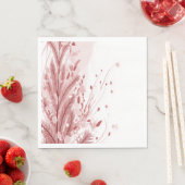 赤いクリスマスパインの木の雪の装飾美しい スタンダードランチョンナプキン (インサイチュ)