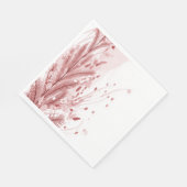 赤いクリスマスパインの木の雪の装飾美しい スタンダードランチョンナプキン (角)