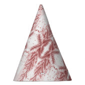 赤いクリスマスパインの木の雪の装飾美しい パーティーハット (右)