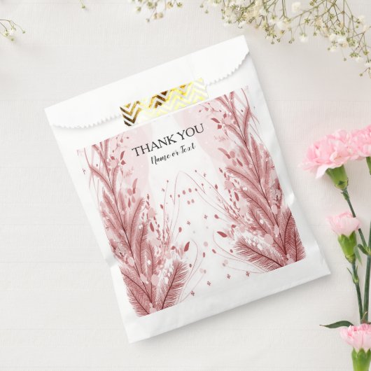 赤いクリスマスパインの木の雪の装飾美しい フェイバーバッグ (封をした状態)