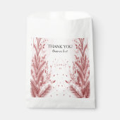 赤いクリスマスパインの木の雪の装飾美しい フェイバーバッグ (正面)