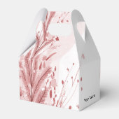 赤いクリスマスパインの木の雪の装飾美しい フェイバーボックス (裏面サイド)