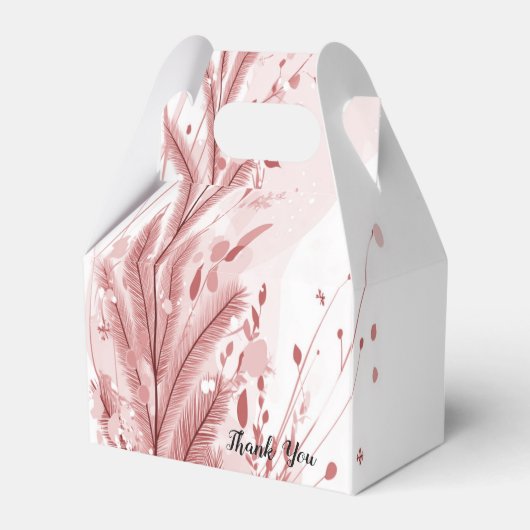 赤いクリスマスパインの木の雪の装飾美しい フェイバーボックス (正面サイド)