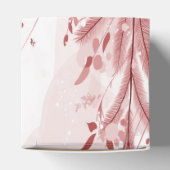 赤いクリスマスパインの木の雪の装飾美しい フェイバーボックス (上部)