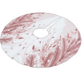 赤いクリスマスパインの木の雪の装飾美しい ブラッシュドポリエステルツリースカート (アングル)