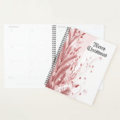 赤いクリスマスパインの木の雪の装飾美しい プランナー手帳 (ディスプレー)