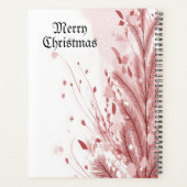 赤いクリスマスパインの木の雪の装飾美しい プランナー手帳 (裏面)