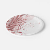 赤いクリスマスパインの木の雪の装飾美しい ペーパープレート (アングル)