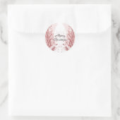 赤いクリスマスパインの木の雪の装飾美しい ラウンドシール (バッグ)