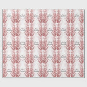 赤いクリスマスパインの木の雪の装飾美しい ラッピングペーパー (フラット)