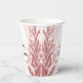 赤いクリスマスパインの木の雪の装飾美しい 紙コップ (右)