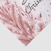 赤いクリスマスパインの木の雪の装飾美しい 薄葉紙 (詳細)