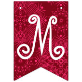 赤いクリスマスパターン バンティングフラッグ (第1の旗)