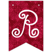 赤いクリスマスパターン バンティングフラッグ (第3の旗)