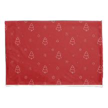 赤いクリスマスパターン。フェスティバルの木と雪片