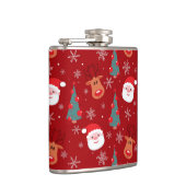 赤いクリスマスパターン フラスク (右)