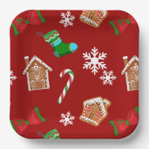 赤いクリスマスパターン