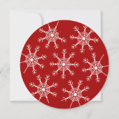 赤いクリスマスパーティーオーナメント 招待状 (裏面)