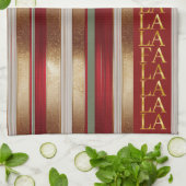 赤いクリスマスファラパターン#27 ID1009 キッチンタオル (折り畳み)