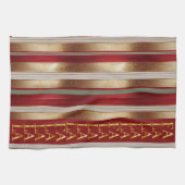 赤いクリスマスファラパターン#27 ID1009 キッチンタオル (横)