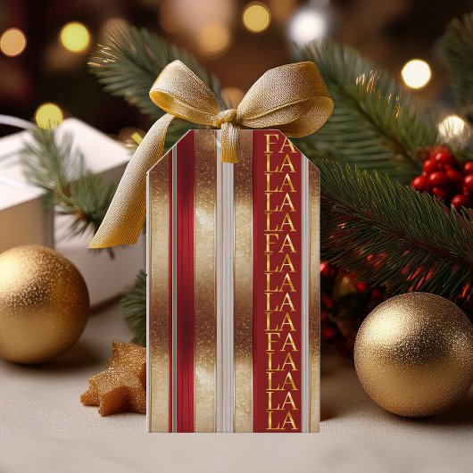 赤いクリスマスファラパターン#27 ID1009 ギフトタグ