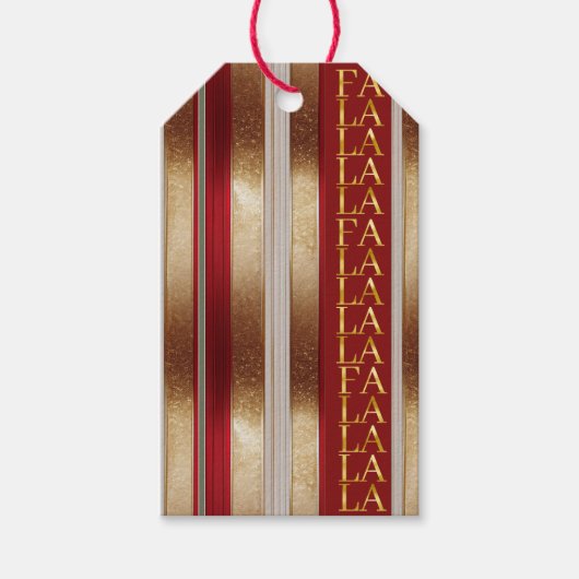 赤いクリスマスファラパターン#27 ID1009 ギフトタグ (正面)