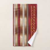 赤いクリスマスファラパターン#27 ID1009 バスタオルセット (ハンドタオル)