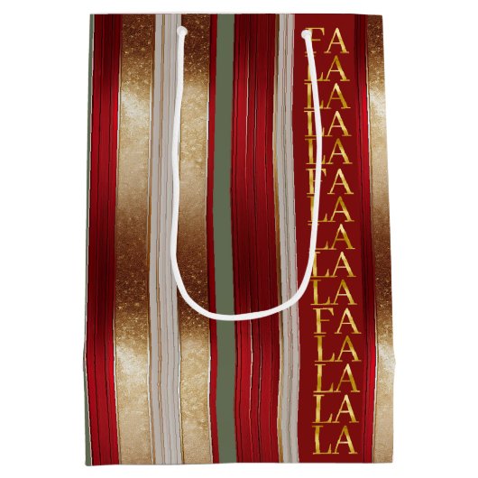 赤いクリスマスファラパターン#27 ID1009 ミディアムペーパーバッグ (裏面)