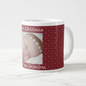 赤いクリスマスフォトマグカップ ジャンボコーヒーマグカップ (正面右)