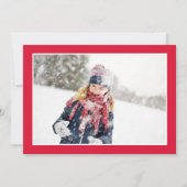 赤いクリスマスフォトミスタントーテンプレート シーズンカード (正面)