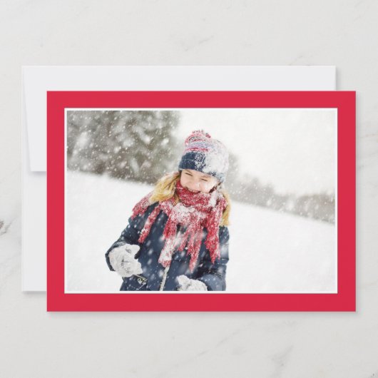 赤いクリスマスフォトミスタントーテンプレート シーズンカード (正面)