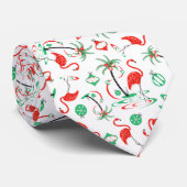 赤いクリスマスフラミンゴ数々ののネクタイ ネクタイ (ロール)