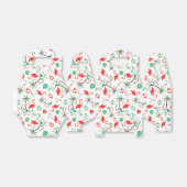 赤いクリスマスフラミンゴ数々のビーフボックス切妻 フェイバーボックス (折り畳みなし)