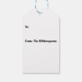 赤いクリスマスフローラ(金ゴールドリボンと名前) ギフトタグ (裏面)