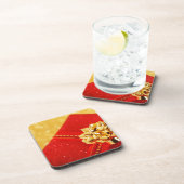 赤いクリスマスプレゼント コースター (右側)