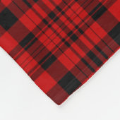 赤いクリスマスプレッドファミリー写真おばあちゃんを愛する フリースブランケット (角)