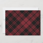 赤いクリスマスプレッドフォトカード 招待状 (裏面)