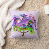 赤いクリスマスベリーの水素晴らし彩画 クッション (ブランケット)