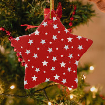 赤いクリスマスホリデーに輝く白い星